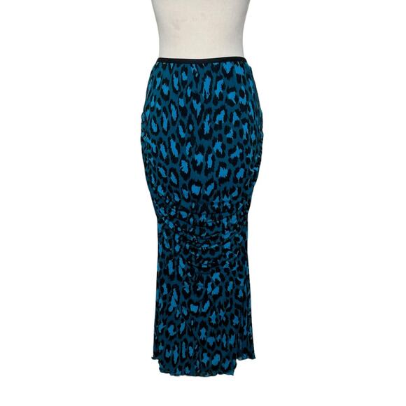 Diane Von Furstenberg evergreen leopard print midi skirt size M - Picture 6 of 12